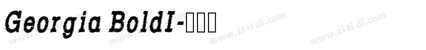 Georgia BoldI字体转换